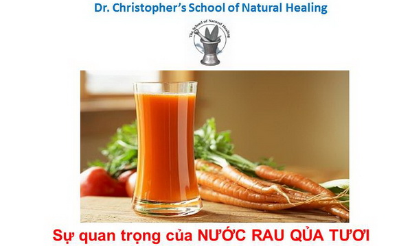 Sự quan trọng của NƯỚC RAU QỦA TƯƠI