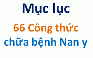 Mục lục 66 Công thức chữa bệnh Nan y